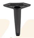 [SL14-K] SOFA STEEL LEG 14 CM BLACK NICKEL SL14 K