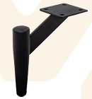 [SL1503-K] SOFA STEEL LEG SL1503 - BLACK (15CM)