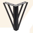 [SL1517-B] METAL SOFA LEG SL1517 - BLACK (15CM)