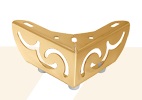 [ZD-D004-B] SOFA STEEL LEG ZD-D004-B  (L-DESIGN) GOLD