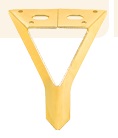 [SL12501-G] SOFA STEEL LEG SL12501 - GOLD (12.5CM)