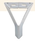 [SL12501-S] SOFA STEEL LEG SL12501 - SILVER (12.5CM)