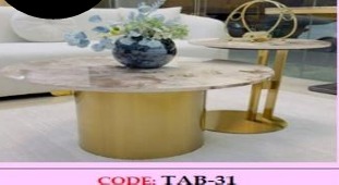 [TAB-31] CENTER TABLE - METAL & STONE DESIGN TAB-31