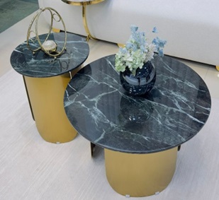 [TAB-821] CENTER TABLE - METAL & STONE DESIGN TAB-821